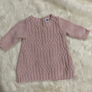 Pink infant sweater dress